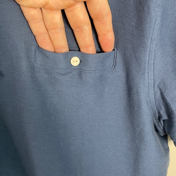 Jachs New York Men's Short Sleeve Blue Medium Weight Polo Shirt Size XL Pocket - Picture 4 of 13